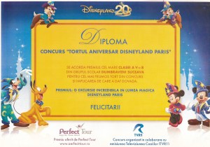 DIPLOMA CONCURS TORT ANIVERSAR DISNEYLAND PARIS